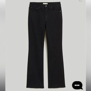 Madewell Kick Out Crop Jeans in black rinse wash